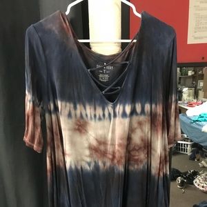 American Eagle loose tie dye tunic top